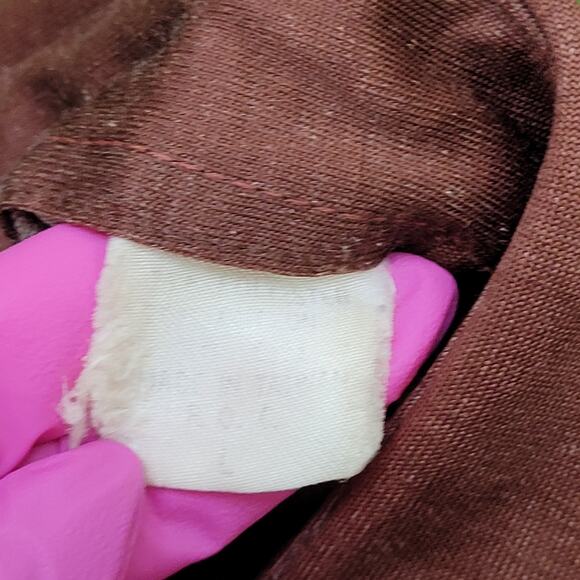 Vintage 80s MOD Polo Shirt Medium 19x28 Brown - Picture 7 of 13